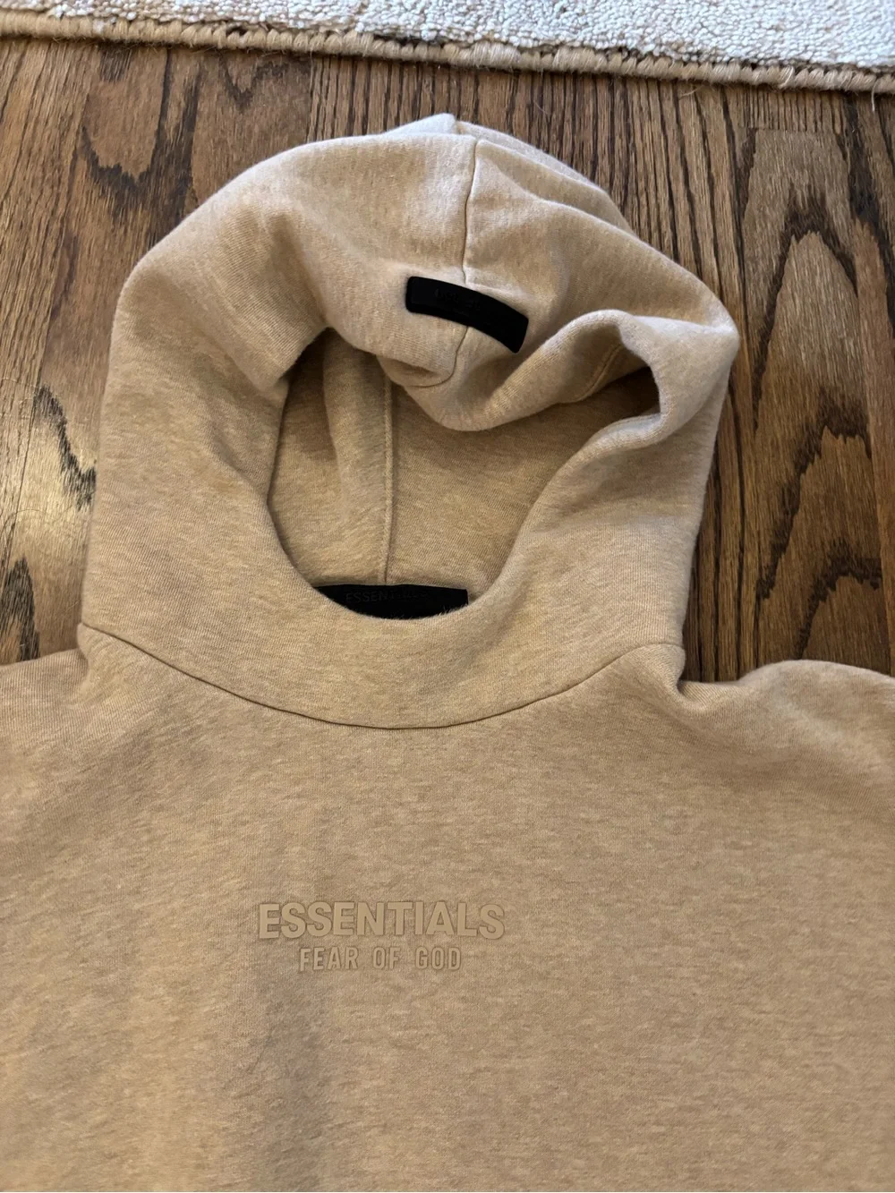 ESSENTIALS Fear of God Men’s Crewneck Hoodie in Sandstone Beige